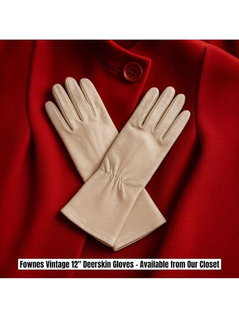 ✨ Vintage Fownes Genuine Deerskin Gloves – Size B (Small) – Washable, Ultra-Soft